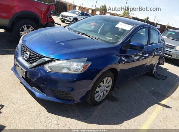 3N1AB7AP3KY384449 2019 NISSAN SENTRA Blue Front left
