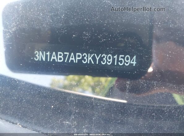 3N1AB7AP3KY391594 2019 NISSAN SENTRA Gray 