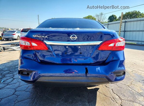 3N1AB7AP4GY214401 2016 NISSAN SENTRA Blue Вид ззаду