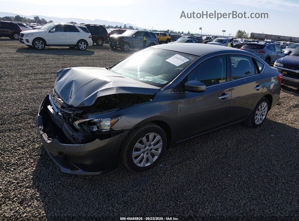 3N1AB7AP4HL706375 2017 NISSAN SENTRA Gray წინა მარცხენა ხედი სამი მეოთხედიდან