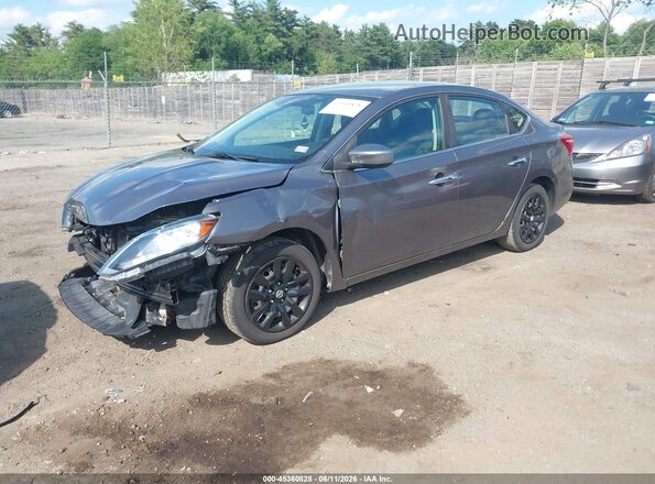 3N1AB7AP4HL708062 2017 NISSAN SENTRA Gray Առջևի ձախ երեք քառորդ տեսարան