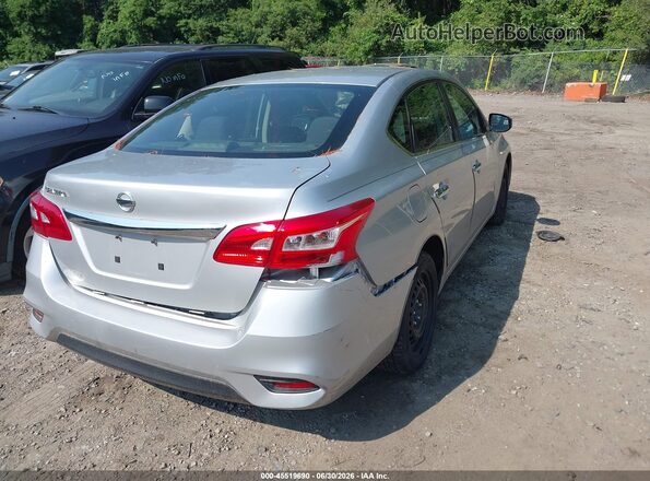 3N1AB7AP4HY368012 2017 NISSAN SENTRA Серебряный Задняя правая четверть