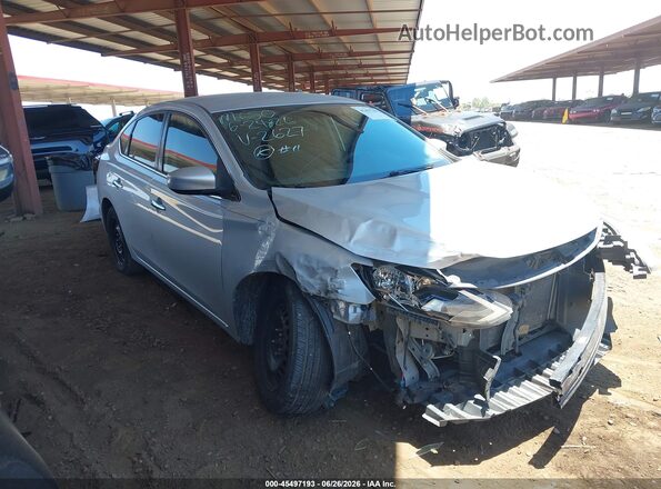 3N1AB7AP4HY402627 2017 NISSAN SENTRA Silver წინა ხედი