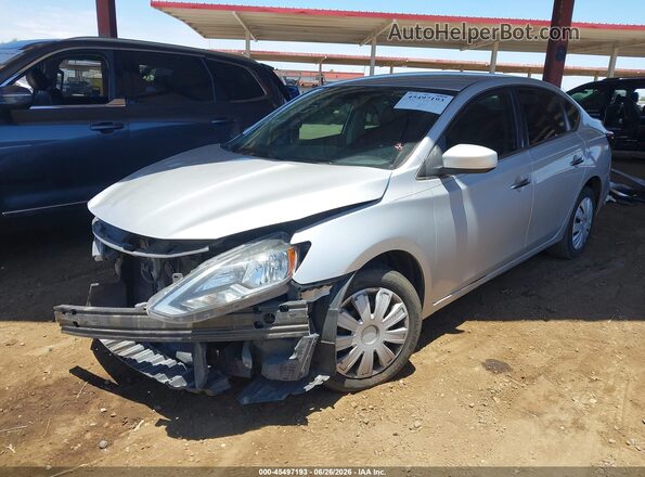 3N1AB7AP4HY402627 2017 NISSAN SENTRA Silver წინა მარცხენა ხედი სამი მეოთხედიდან