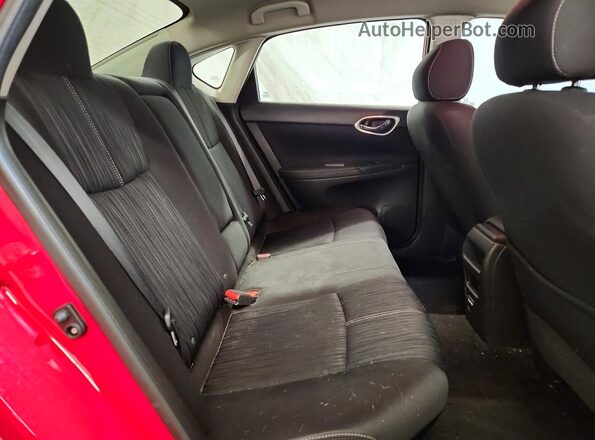 3N1AB7AP4JL617489 2018 NISSAN SENTRA Red Rear seats view