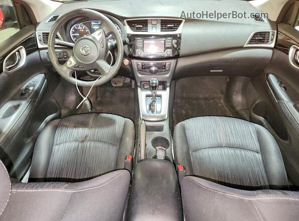 3N1AB7AP4JL617489 2018 NISSAN SENTRA Red Dashboard view