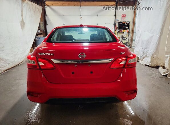 3N1AB7AP4JL617489 2018 NISSAN SENTRA Red Rear view
