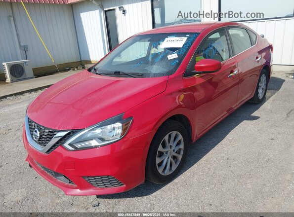 3N1AB7AP4JL655160 2018 NISSAN SENTRA Red წინა მარცხენა ხედი სამი მეოთხედიდან