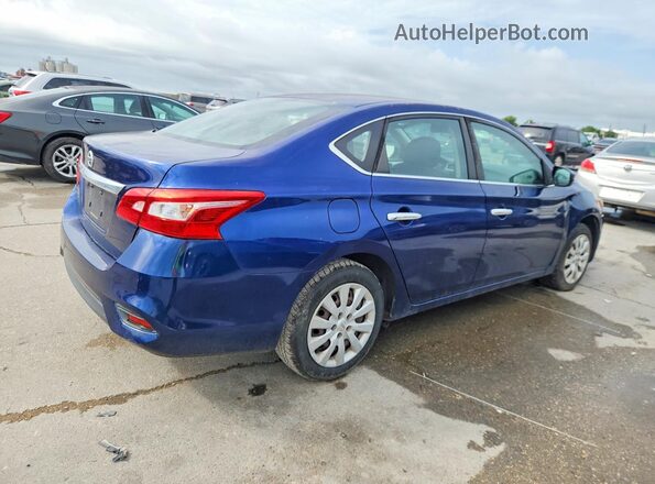 3N1AB7AP4JY221470 2018 NISSAN SENTRA Blue Задня права чверть