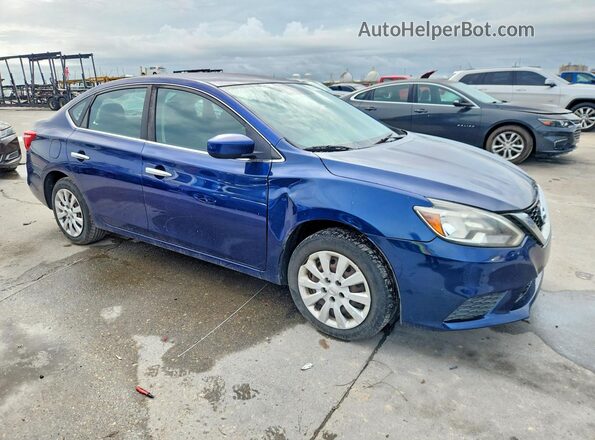 3N1AB7AP4JY221470 2018 NISSAN SENTRA Blue Передня права чверть