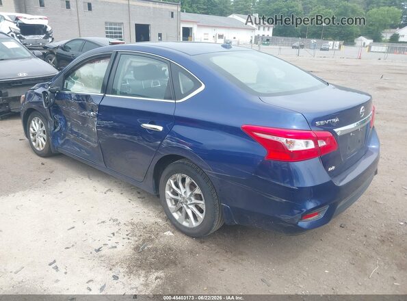 3N1AB7AP4JY228600 2018 NISSAN SENTRA Blue Trasero izquierdo