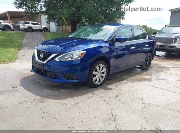 3N1AB7AP4JY247308 2018 NISSAN SENTRA Blue Vista tres cuartos delantera izquierda