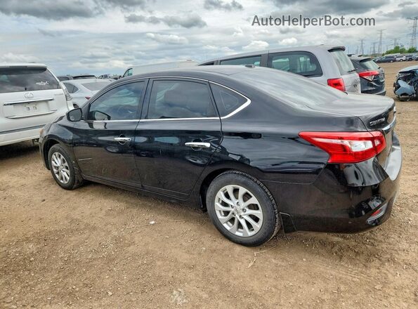 3N1AB7AP4JY321133 2018 NISSAN SENTRA Black Trasero izquierdo