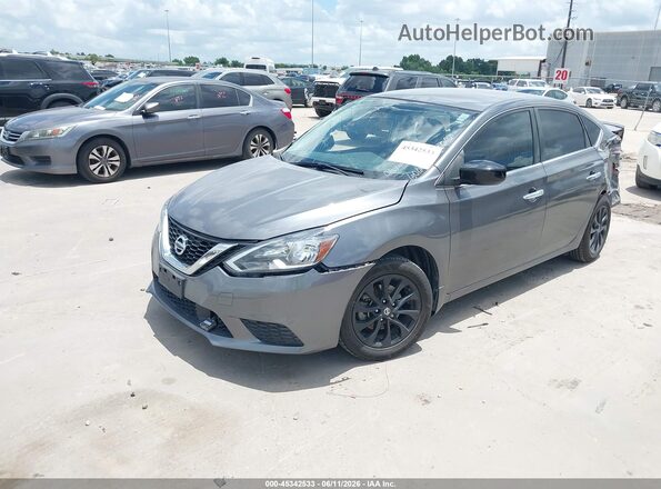 3N1AB7AP4JY340894 2018 NISSAN SENTRA Gray წინა მარცხენა ხედი სამი მეოთხედიდან