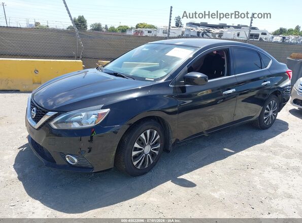 3N1AB7AP4KY224838 2019 NISSAN SENTRA Black წინა მარცხენა ხედი სამი მეოთხედიდან