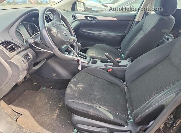 3N1AB7AP4KY225021 2019 NISSAN SENTRA Black Вид салону спереду