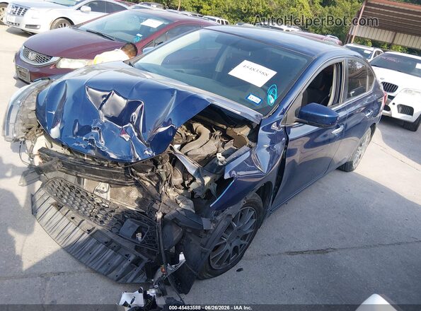 3N1AB7AP4KY248105 2019 NISSAN SENTRA Blue Vista tres cuartos delantera izquierda