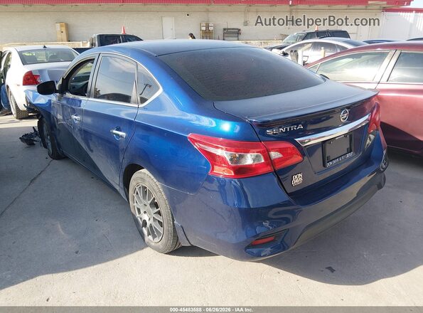 3N1AB7AP4KY248105 2019 NISSAN SENTRA Blue Trasero izquierdo