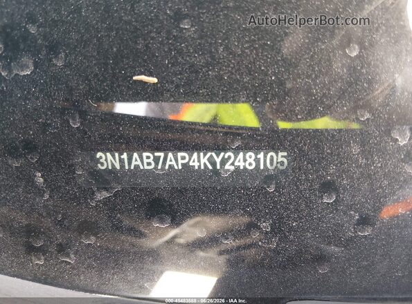 3N1AB7AP4KY248105 2019 NISSAN SENTRA Blue Vista del compartimento del motor