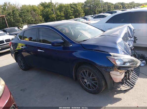 3N1AB7AP4KY248105 2019 NISSAN SENTRA Blue Vista interior trasera