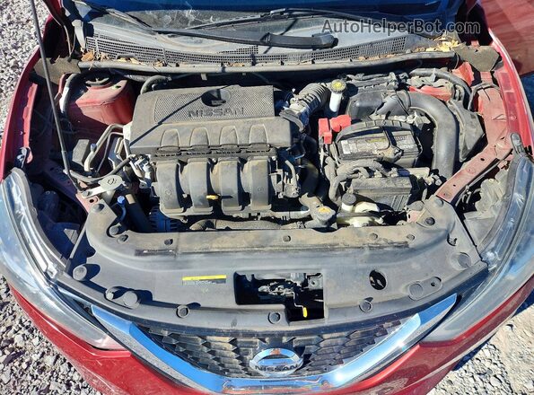 3N1AB7AP4KY249819 2019 NISSAN SENTRA Красный Вид задней части салона