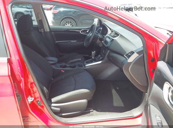 3N1AB7AP4KY268855 2019 NISSAN SENTRA Red წინა სალონის ხედი