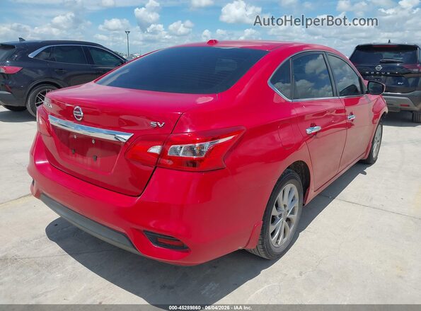 3N1AB7AP4KY268855 2019 NISSAN SENTRA Red უკანა მარჯვენა