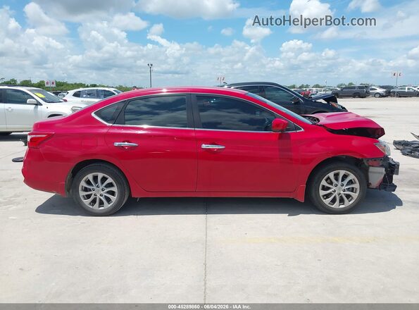 3N1AB7AP4KY268855 2019 NISSAN SENTRA Red სალონის 360-გრადუსიანი ხედი