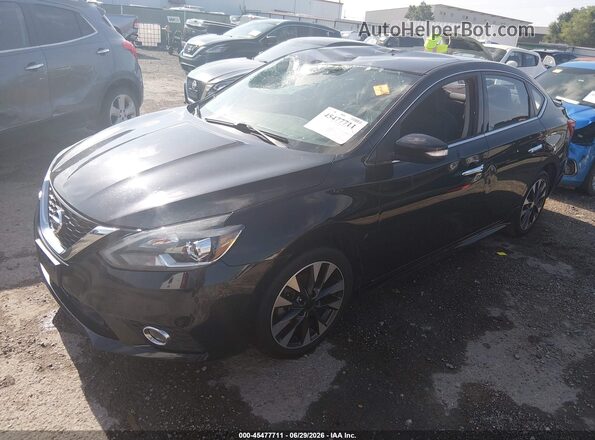 3N1AB7AP4KY309906 2019 NISSAN SENTRA Black Առջևի ձախ երեք քառորդ տեսարան