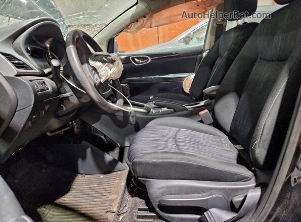 3N1AB7AP4KY340105 2019 NISSAN SENTRA Black Вид салону спереду