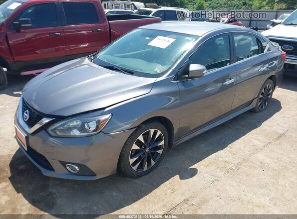 3N1AB7AP4KY351573 2019 NISSAN SENTRA Серый Передняя левая четверть