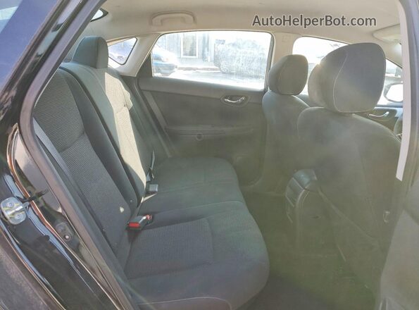 3N1AB7AP4KY353422 2019 NISSAN SENTRA Black Vista de los asientos traseros