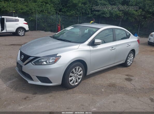 3N1AB7AP4KY362086 2019 NISSAN SENTRA Silver Front left