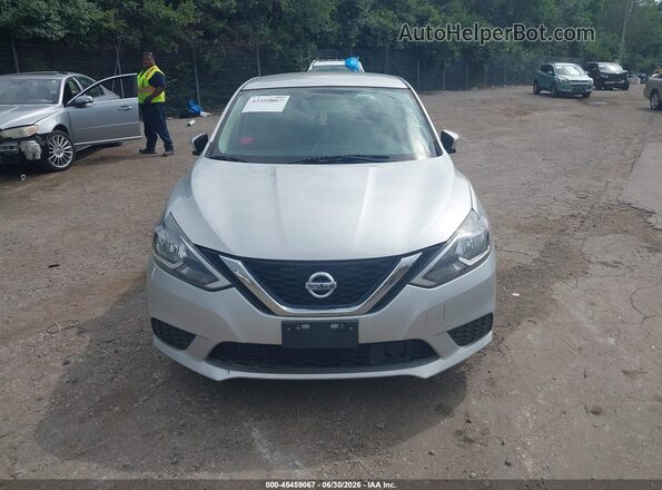 3N1AB7AP4KY362086 2019 NISSAN SENTRA Silver Instrument cluster view
