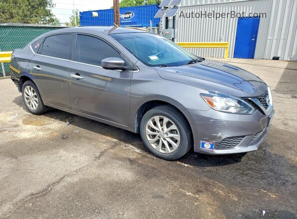3N1AB7AP4KY362119 2019 NISSAN SENTRA Серый Передняя правая четверть