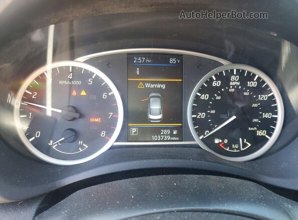 3N1AB7AP4KY383066 2019 NISSAN SENTRA Black Widok zestawu wskaźników