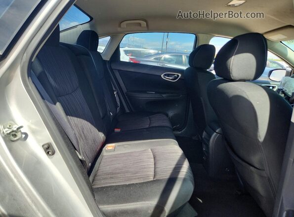 3N1AB7AP4KY398585 2019 NISSAN SENTRA Silver უკანა სავარძლების ხედი