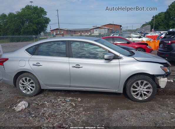 3N1AB7AP4KY431746 2019 NISSAN SENTRA Silver Widok wnętrza z tyłu