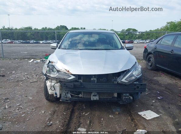 3N1AB7AP4KY431746 2019 NISSAN SENTRA Silver Widok zestawu wskaźników