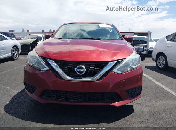 3N1AB7AP5GY284375 2016 NISSAN SENTRA Red Instrument cluster view