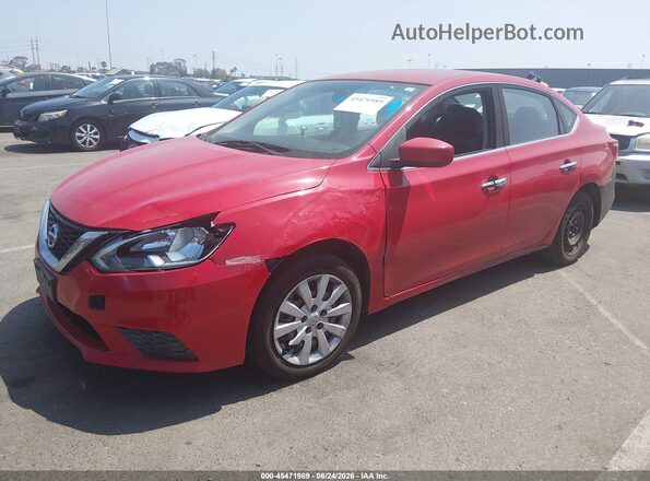 3N1AB7AP5HL686024 2017 NISSAN SENTRA Red Առջևի ձախ երեք քառորդ տեսարան