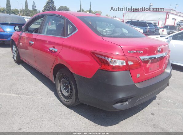 3N1AB7AP5HL686024 2017 NISSAN SENTRA Red Հետևի ձախ