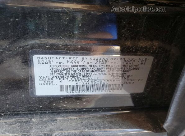 3N1AB7AP5HL710564 2017 NISSAN SENTRA Black 