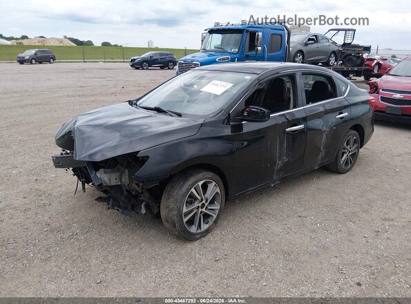 3N1AB7AP5HY317649 2017 NISSAN SENTRA Black წინა მარცხენა ხედი სამი მეოთხედიდან