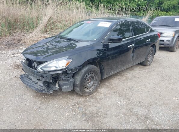 3N1AB7AP5HY342275 2017 NISSAN SENTRA Black Առջևի ձախ երեք քառորդ տեսարան