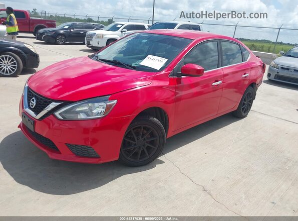 3N1AB7AP5HY354412 2017 NISSAN SENTRA Red წინა მარცხენა ხედი სამი მეოთხედიდან