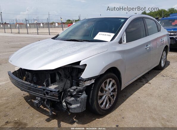 3N1AB7AP5JL634477 2018 NISSAN SENTRA Silver Առջևի ձախ երեք քառորդ տեսարան