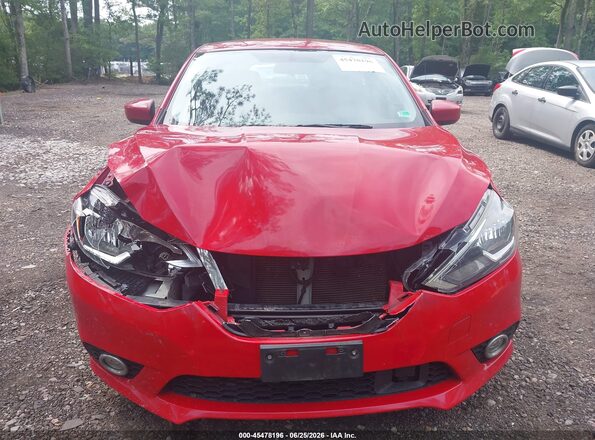 3N1AB7AP5JL642353 2018 NISSAN SENTRA Red Instrument cluster view