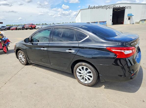 3N1AB7AP5JL653062 2018 NISSAN SENTRA Black Trasero izquierdo