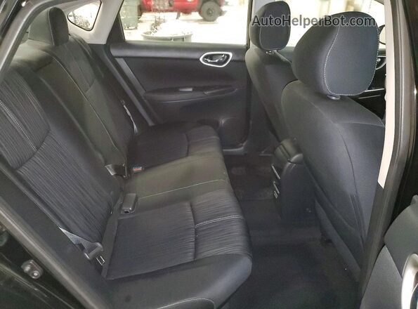 3N1AB7AP5JL657743 2018 NISSAN SENTRA Black უკანა სავარძლების ხედი